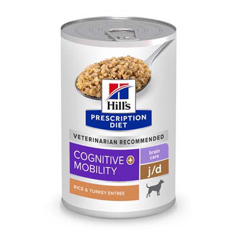 Hill’s Prescription Diet Brain Care + j/d Joint Care Rice & Turkey Wet Dog Food image number NaN