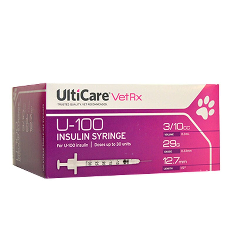 <div>UltiCare VetRx U-100 Insulin Syringes Whole Unit Markings</div> image number NaN